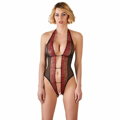 Body Ouvert Rhinestones Abierta Fina